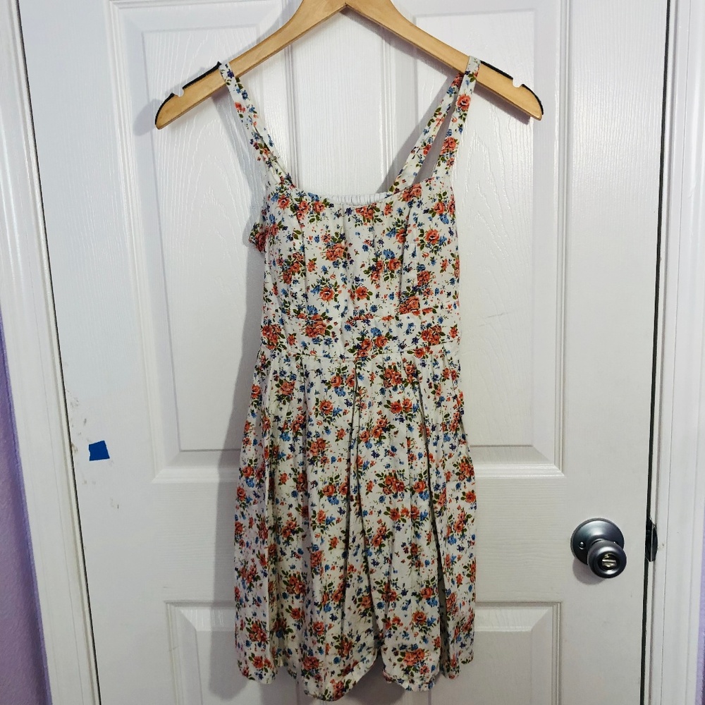 Cute White Floral Summer Dress